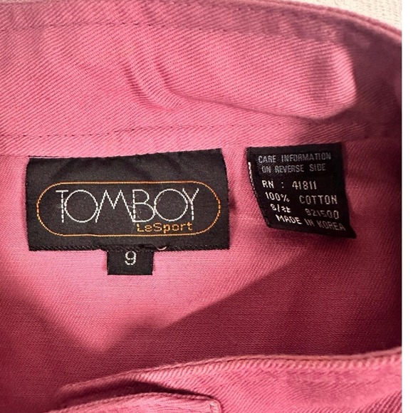 Vintage LeSport Tomboy Pink 100% Cotton Snap Button Boho Y2K Vest Women's Size 9 - Picture 3 of 8